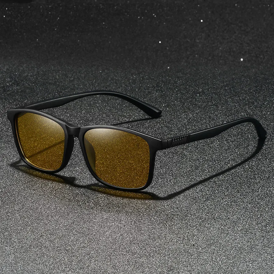 Fashion Vintage Square UV400 Unisex Night Vision Glasses Reduce Visual Fatigue Lenses Anti reflective Outdoor safety Goggles