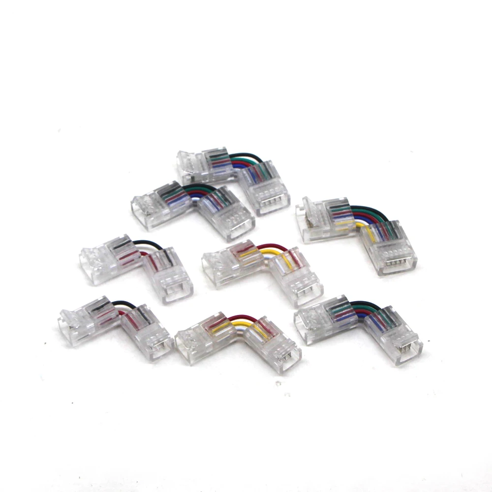 2/3/4/5/6 Pin 5/8/10mm Adjustable Corner Connector for FCOB DIM CCT RGB WS2812B WS2811 WS2815 5050 RGBW RGBCCT SMD LED Strip