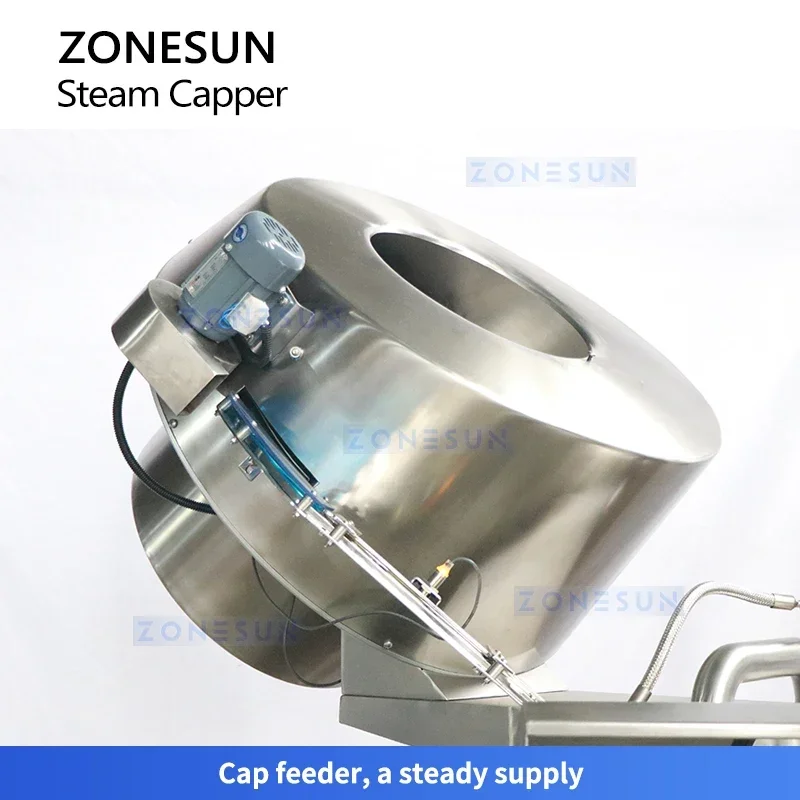ZONESUN ZS-XG01 Metal Twist-off Caps Vacuum Steam Capper Automatic Glass Bottles Fruit Jam Jar Capping Machine