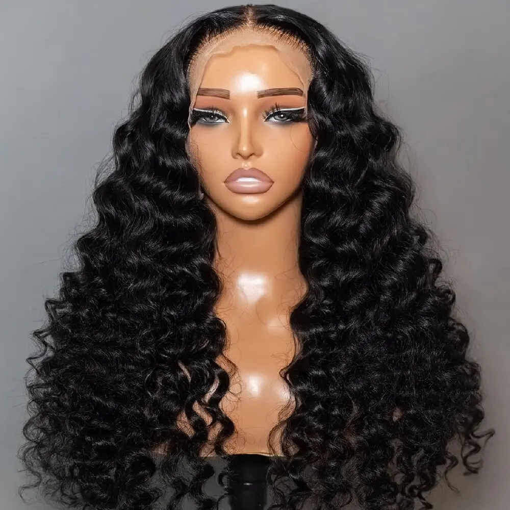 

13x6 5x5 HD Кружевной парик с глубокими волнами Фронтальный парик 200% Плотность Прозрачный парик шнурка 30 40 дюймов 13x4 Парик из натуральных волос с глубокими волнами