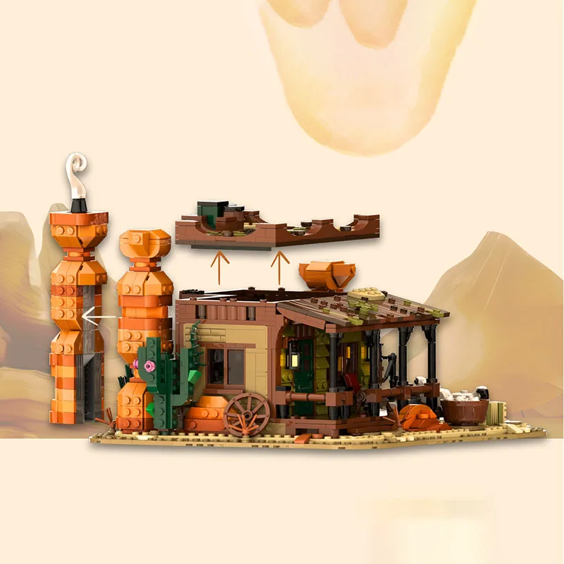 منتج جديد رائع MOC بنة نموذج ريد روك مزرعة التكنولوجيا وحدات لعبة أطفال هدية مجموعة تجميع ذاتية الصنع