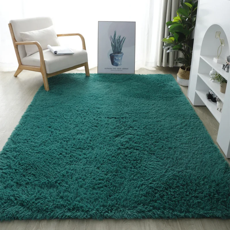 RULDGEE Shaggy Carpet for Living Room Home Plush Floor Alfombra Fluffy Mats Kids Room Faux Fur Area Rug Living Room Silky Rugs