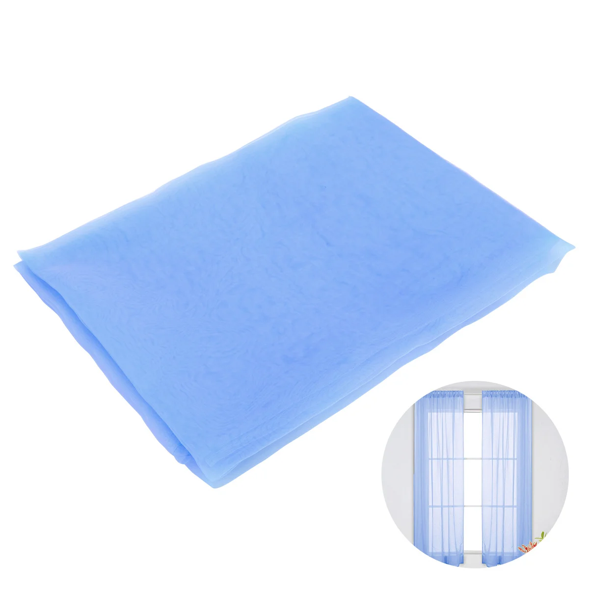 

Sky Blue Sheer Curtains 100X200Cm Voile Window Tulle For Bedroom Living Room Home Decor Transparent Screen Light Filtering