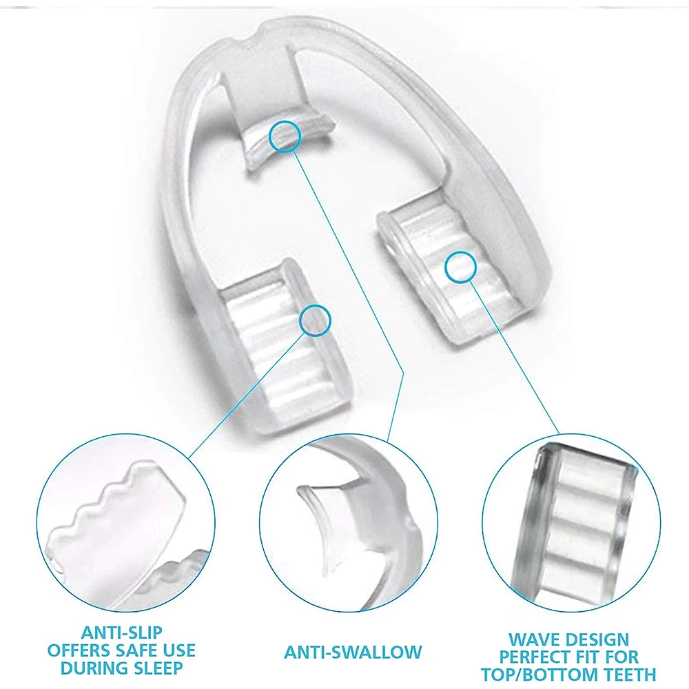 Anti Teeth Grinding Dental Guard Ready to Use Slim Sleek Comfortable for Lower Jaw Relieves Pain and Corrects TMJ and Bruxism