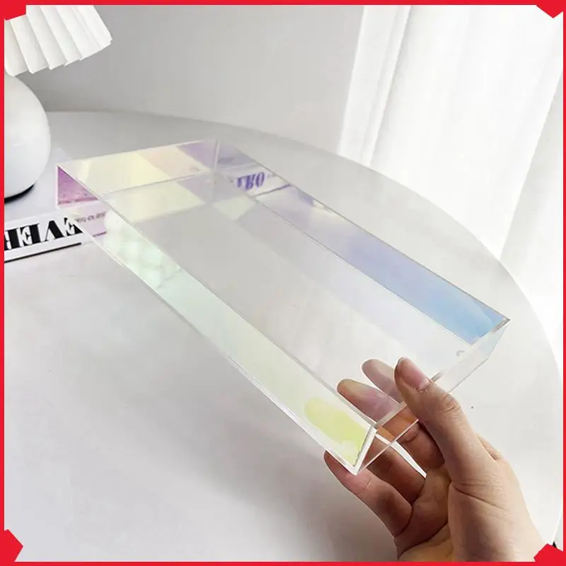 

B17B 2X Acrylic Transparent Water Cup Tray Teacup Jewelry Storage Tray Creative Simple Color Dessert Decorative Tray