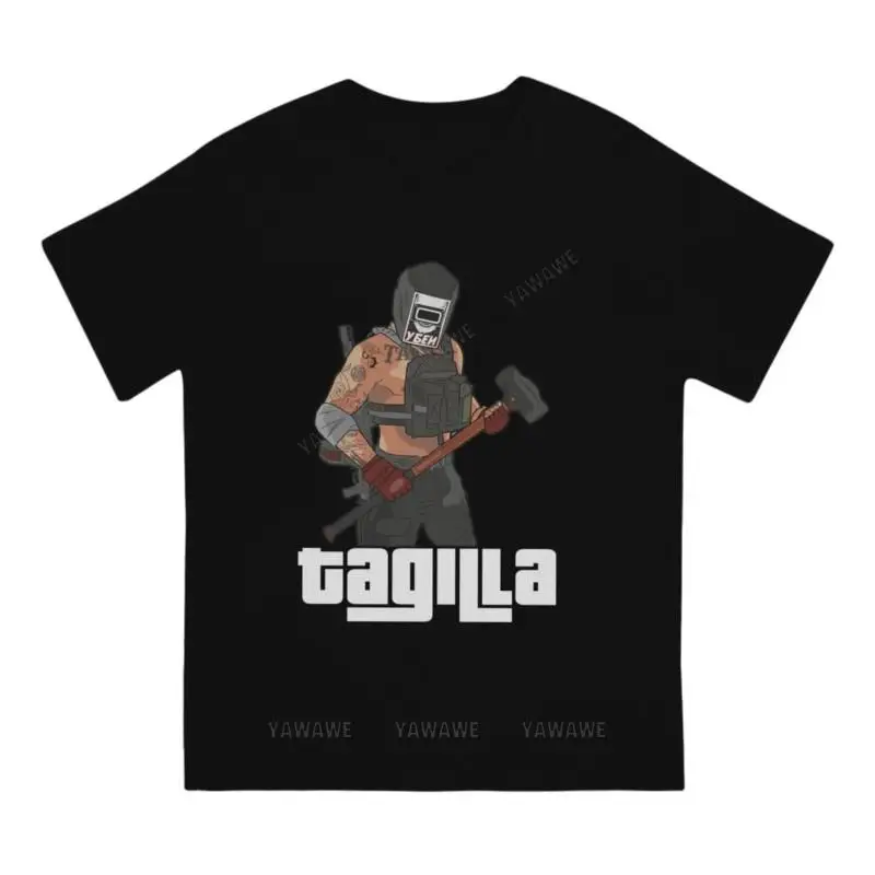 Tagilla GTA Style Men T Shirt Escape from Tarkov FPS RPG MMO Game Leisure Tee Shirt Short Sleeve O Neck T-Shirt Pure Cotton Gift