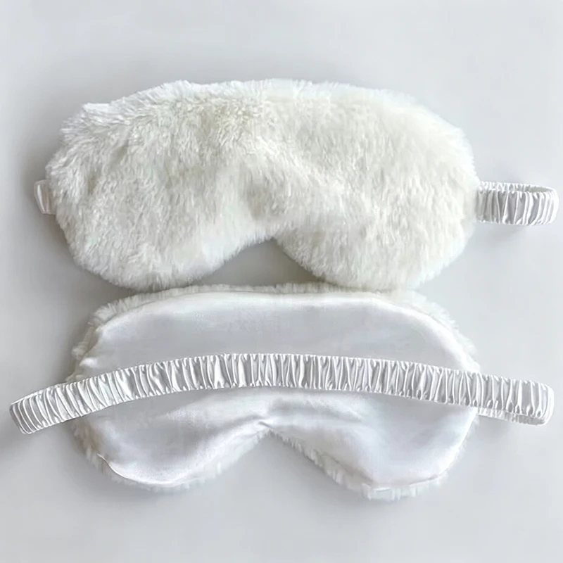 Schlafmaske Schlafbrille Weiche Plüsch-Augenmaske Niedliche Liebeswolken-Augenabdeckung Plüschmaske Augenklappe Nickerchen Gesundheits-Augenabdeckung – Detail 3