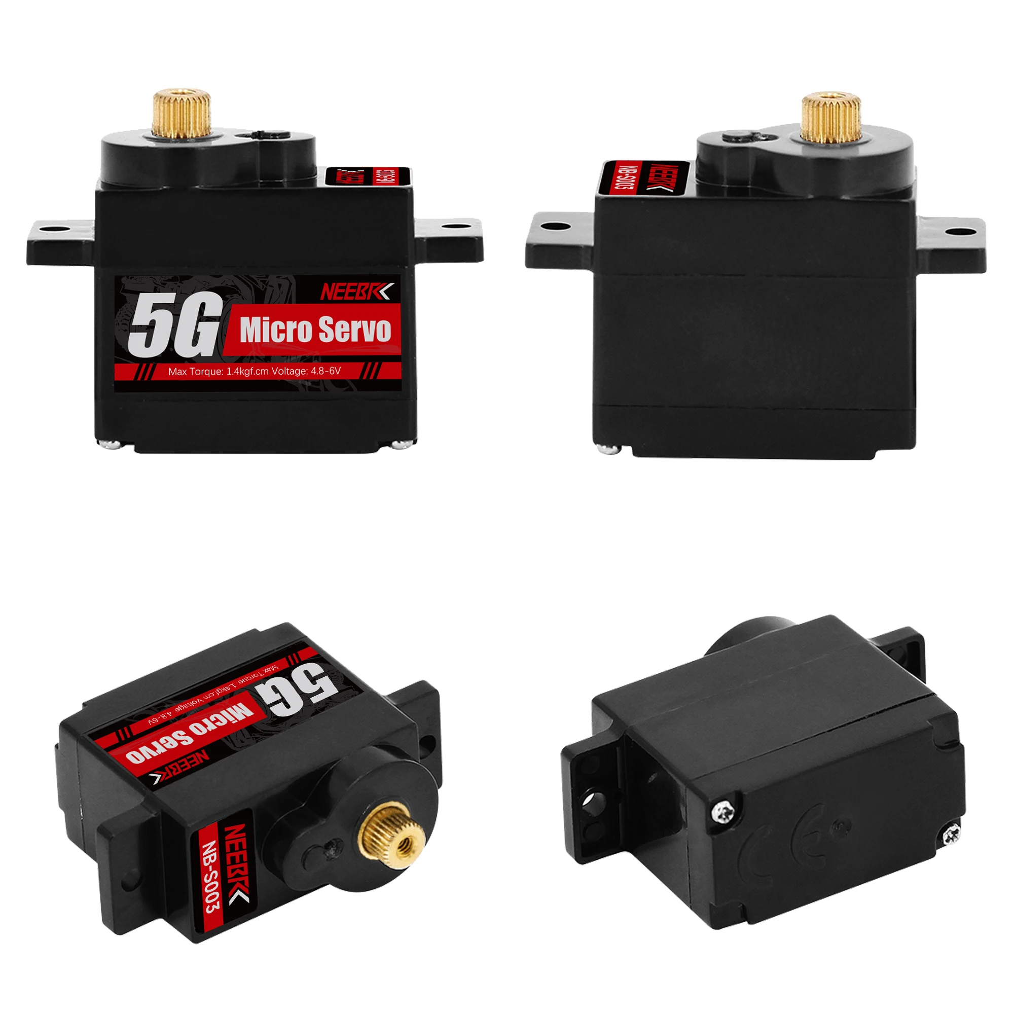 NEEBRC 5G Metal Gear 1.4kg Moment Obrotowy Wodoodporne Cyfrowe Serwo JR Plug do RC Mini Samochodów Samolotów Stałopłatowych Zabawek WLtoys k969 k989 k999