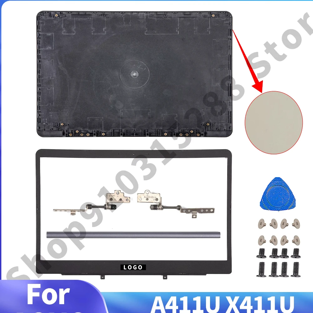 

New Laptop LCD Back Cover For A411U X411U X411UF A411U Front Bezel Hinges Palmrest Bottom Case HingeCover Replacement