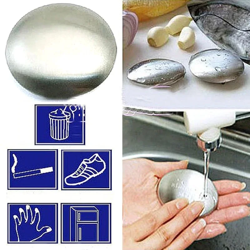 1 Pcs Kitchen Stainless Steel Soap Removing Garlic Fish Eliminating Odor Tools