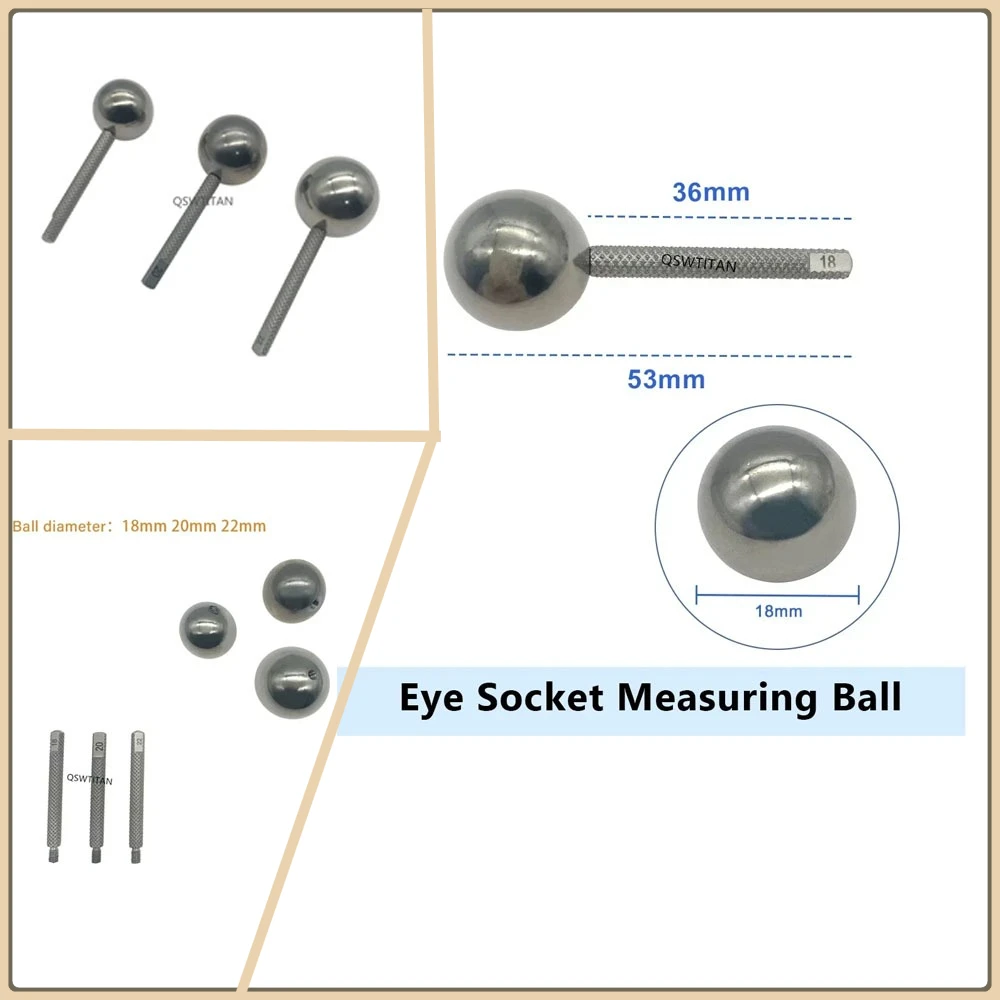 Medical Ophthalmic Micro Instruments 1pc Eye Socket Measuring Ball Eye Depression Measuring Device Pet Surgical Instruments