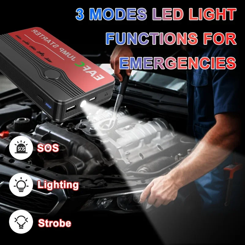 12 فولت 600A سيارة الانتقال كاتب المحمولة قوة البنك بدء جهاز الديزل البنزين شاحن بطارية السيارة لبطارية السيارة الداعم المغفل