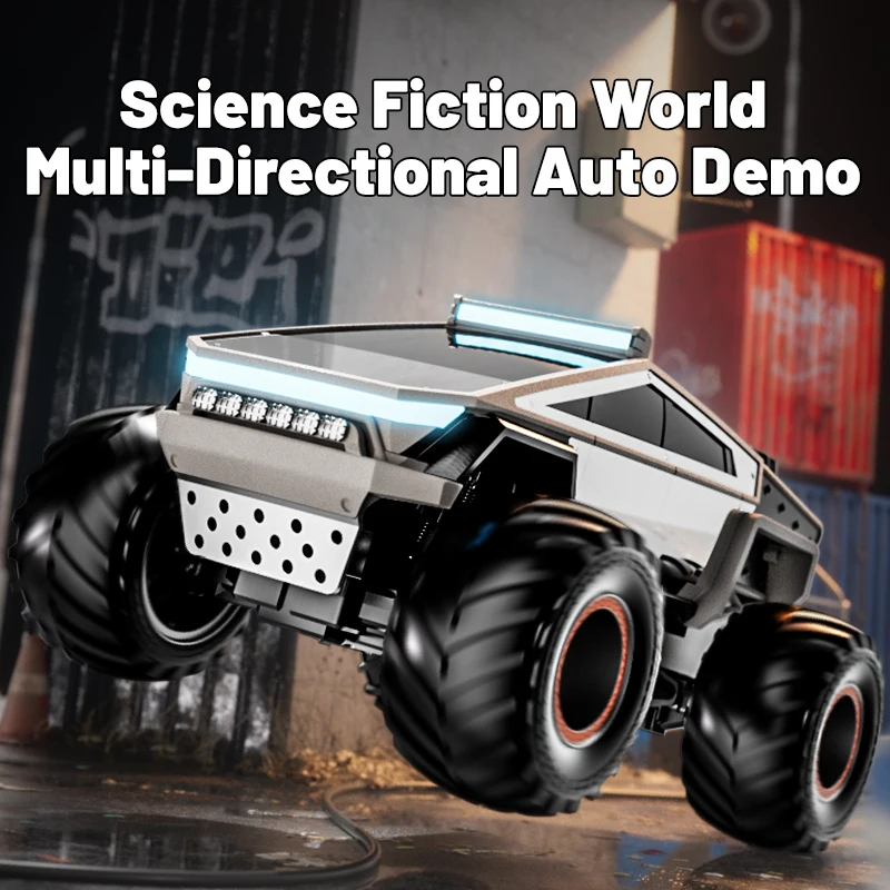 RC Crawler 2.4G Alloy Remote Control Car With Music Big-wheel Off-road Climbing Vehicle With Cool Lights Toys For Children Gifts
