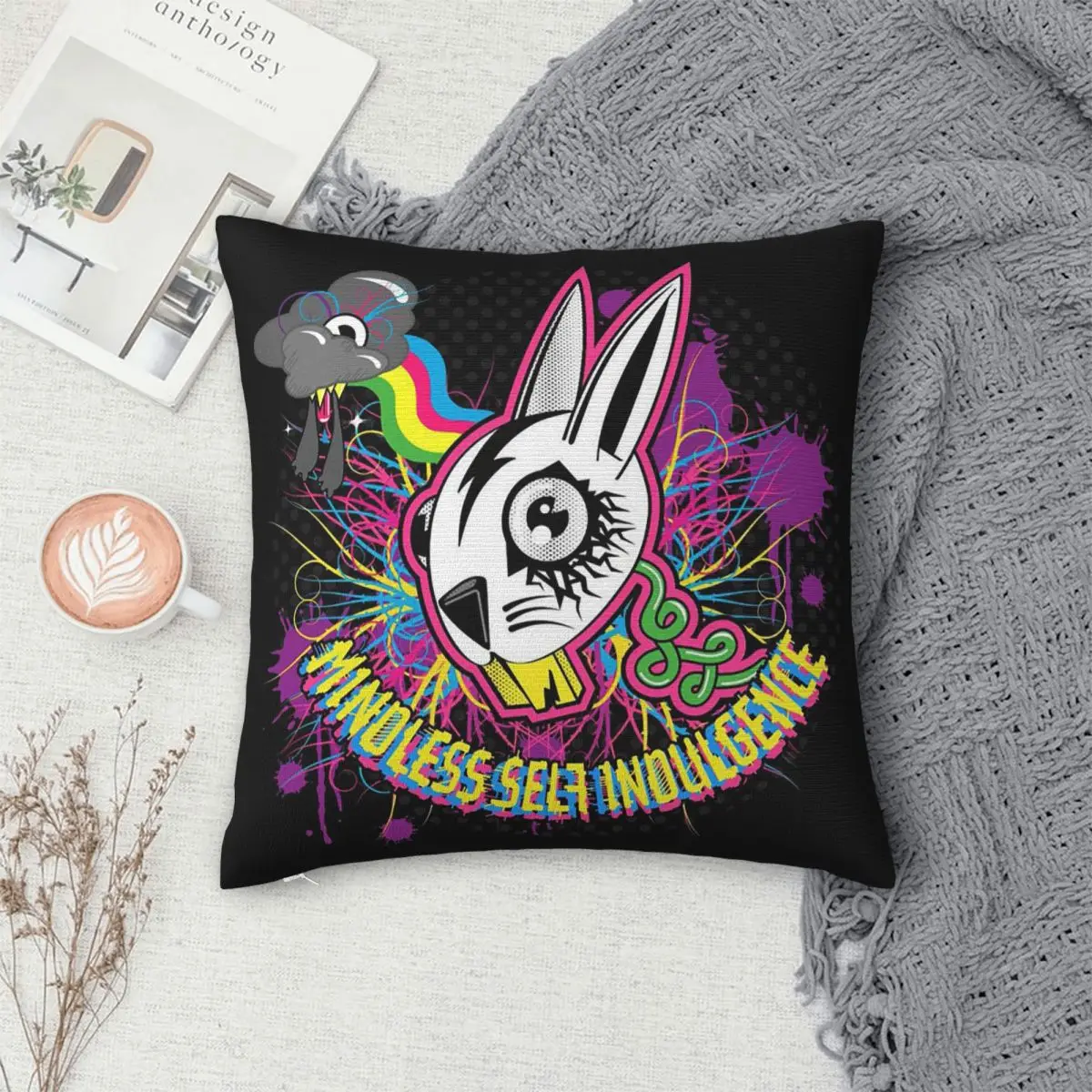 Mindless Self Indulgence Band Square Pillowcase Cushion Cover Pillow Case Throw Pillow Cover for Home Sofa Living Room