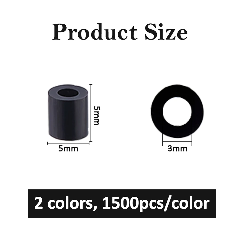 

3000Pcs 2 Colors PE DIY Melty Beads Beads Refills Tube Mixed Color 5x5mm Hole: 3mm 1500pcs/color