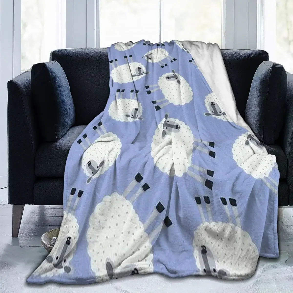 

Sheep Cartoon Baby Blanket Flannel Winter Animal Cute Portable Lightweight Thin Babe Carpetss For Bedding Bedroom Bedspread