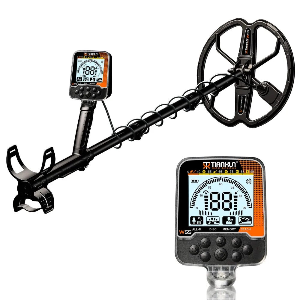 Precious Metal Detector W-55 Treasure Hunter Gold Ring Necklace Search Seaside Diving Metal Sensing Device Metal Locator