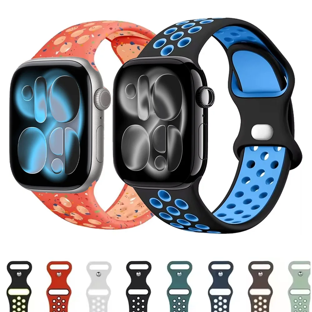 Silicone Strap for Apple Watch Ultra 3 2 1 49mm 11 10 42mm 46mm 9 8 7 45mm  41mm Bracelet Replacement for 6 5 4 SE3 Accessories