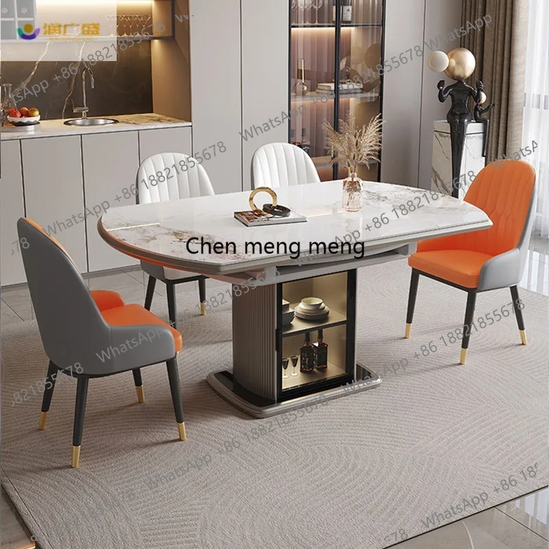 Living Room Kitchen Table Party Unique Non Slip Luxury Folding Dining Table Round Salon Modern Tavoli Da Pranzo Furniture Home