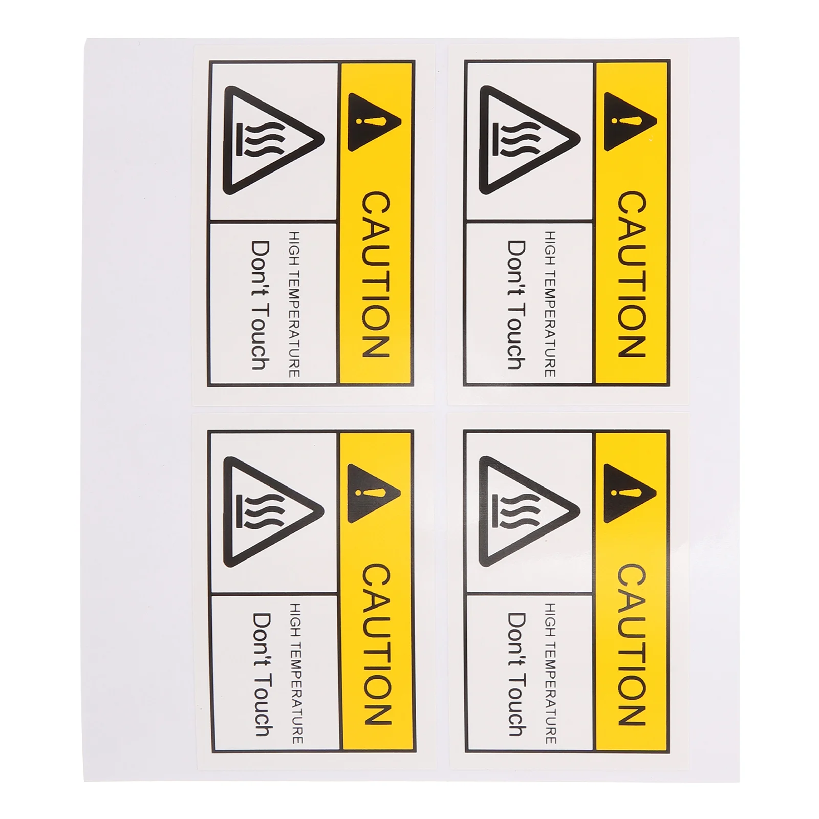 4 Pcs High Temperature Warning Label Safety Stickers Signs Hot for Radiator Caution Surface Pvc Do Not Bend Shipping