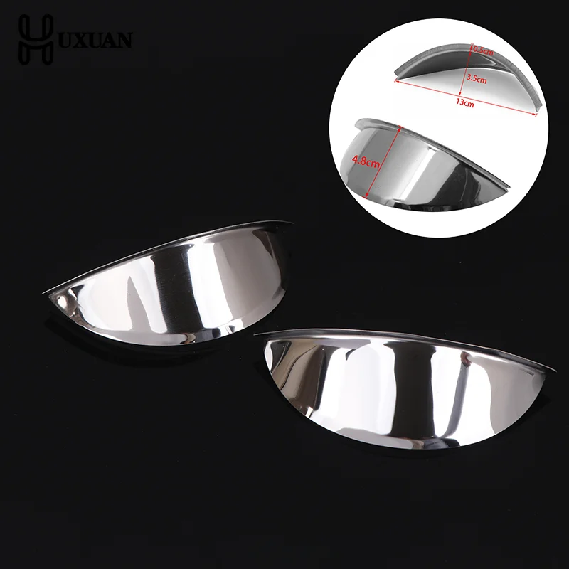 1 قطعة العالمي كروم معدن سكوتر العلوي غطاء غير نافذ للمطر 5.75 "/7" ل مقهى المتسابق Ducati دراجة نارية الجبهة مصباح قناع