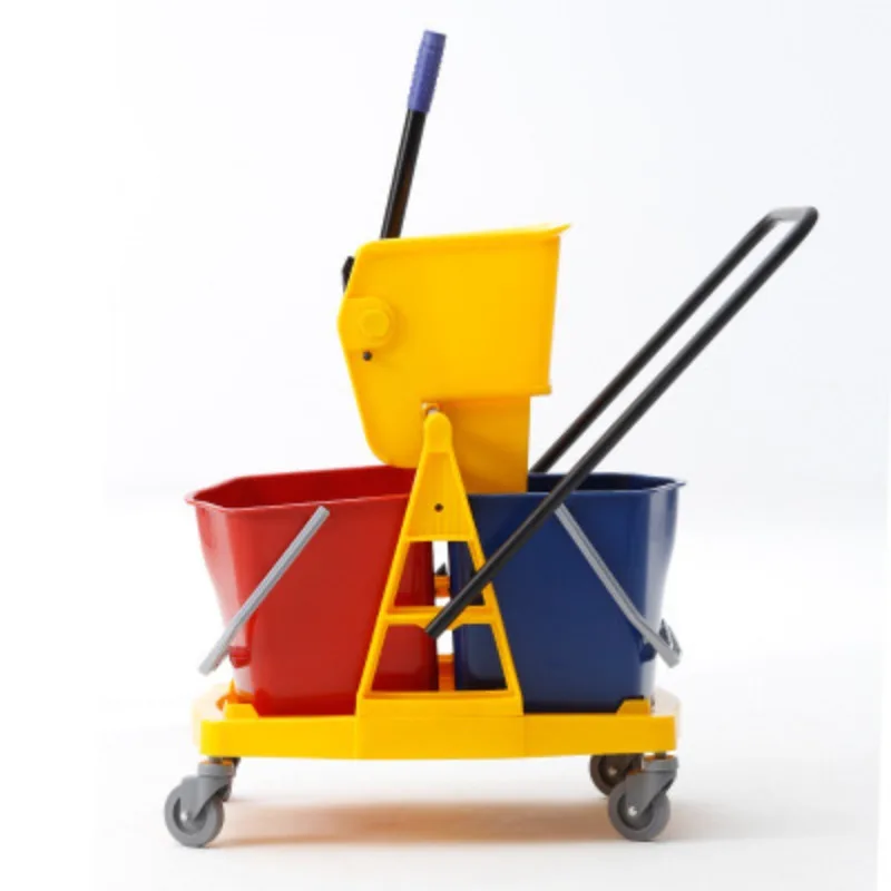 

Швабра с двойным ведром и отжимом воды, для уборки и мытья полов, для уборочных машин