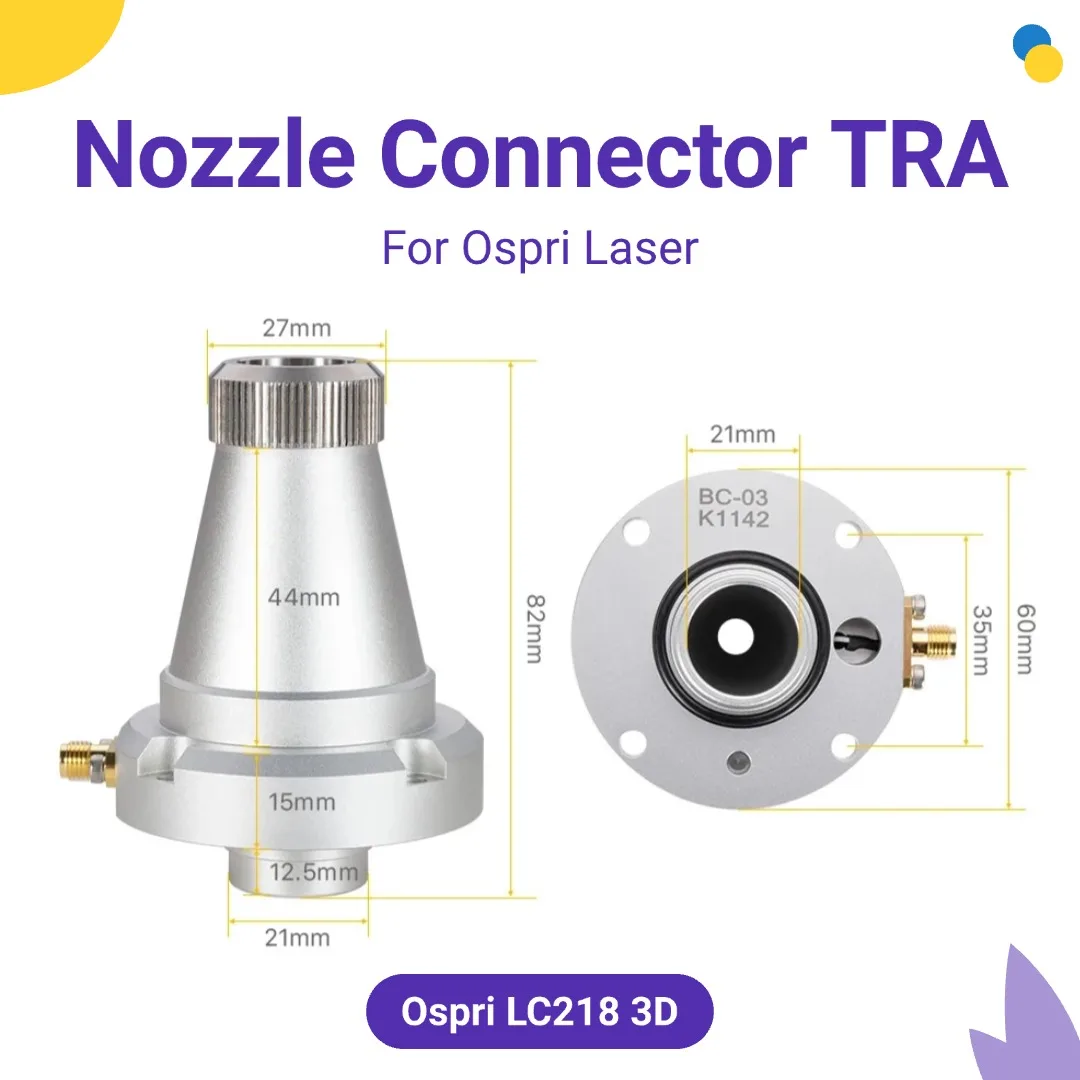 Ospri الألياف الليزر المعادن قطع رئيس فوهة الليزر الاستشعار موصل فوهة اتصال أجزاء LC218 ثلاثية الأبعاد H82