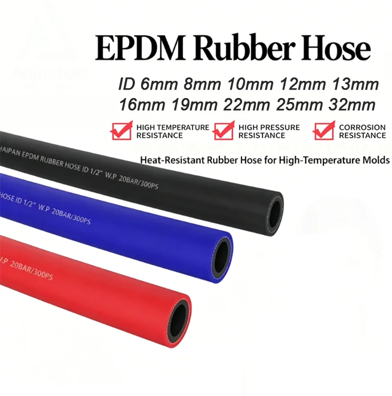 1 Meter EPDM Rubber Hose ID 6mm 8mm 10mm 12mm 13mm 16mm~32mm Coolant Intercooler Turbo Tube Air Intake Piping Water Hose Pipe