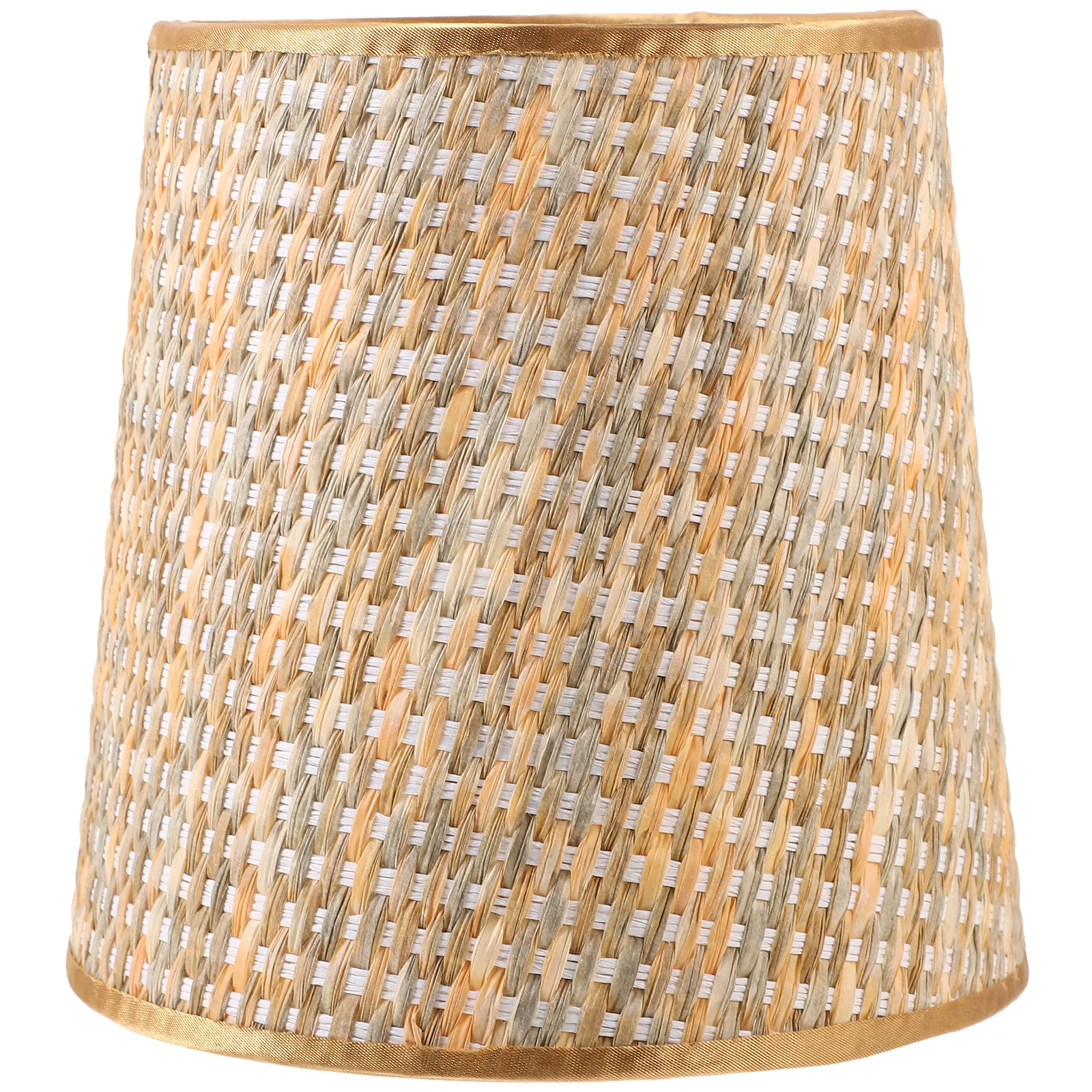 

Colorful Lampshade Fabric Cover Cone Shaped Table Floor Home Replacement Cloth Decorative Woven Rustic