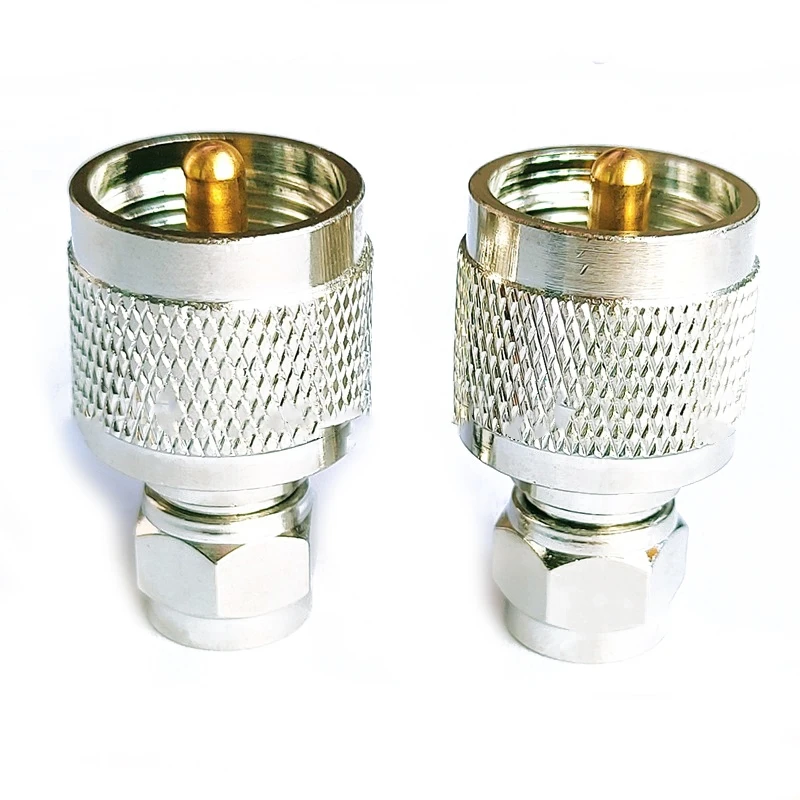 1 Piece F Male to UHF Male Adapter UHF PL259 RF Coaxial Connector F TV Cable Converter Copper Brass