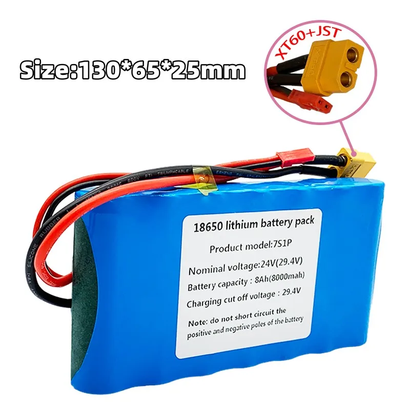 Imagem -03 - Bateria de Iões de Lítio para Pequenos Monociclos Eléctricos Scooters Brinquedos Bicicleta Bms Incorporado 7s1p 29.4v 8.0ah 8000mah