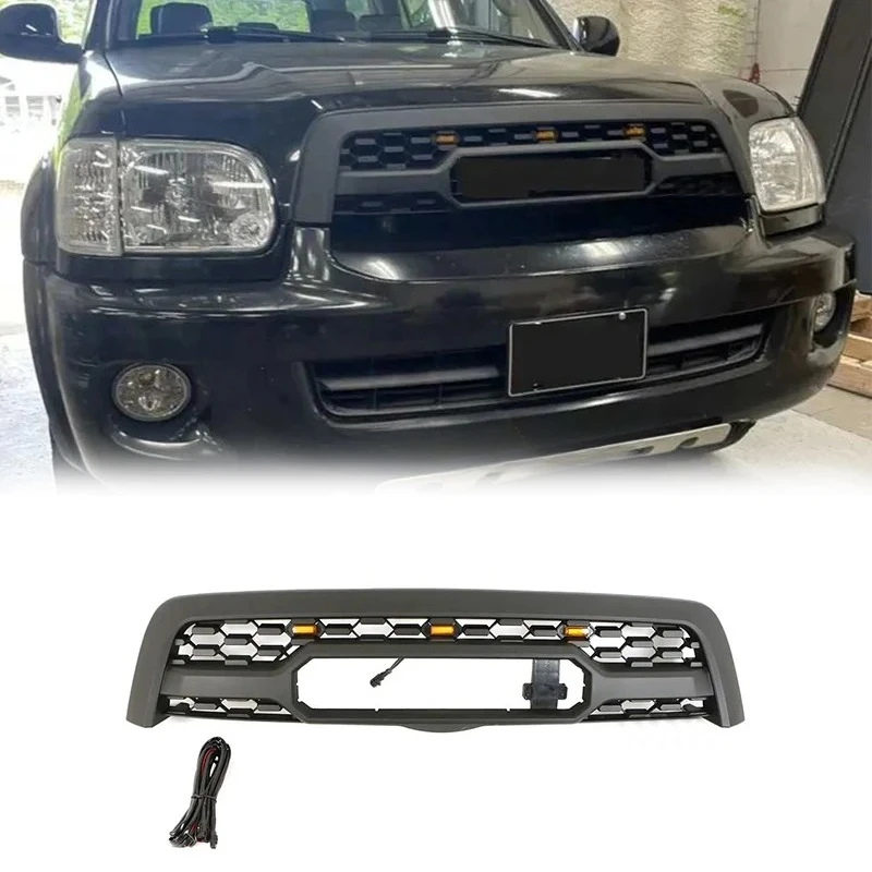 Hot Sales 4x4 Off Road Auto Parts ABS Car Mesh Front Bumper Grill For TOYOTA SEQUOIA Car Grills 2005-2009