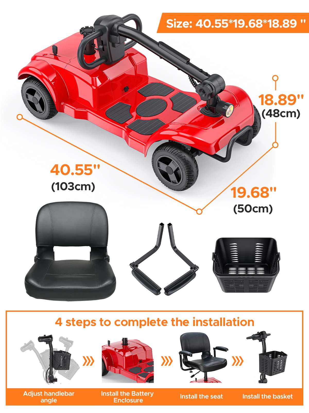 ENGWE Four-Wheeled Electric Scooter, 250W, 24V 12AH, 6.2MPH Max Speed, 15.5 Miles Range, Ideal For Short Trips and Urban Living