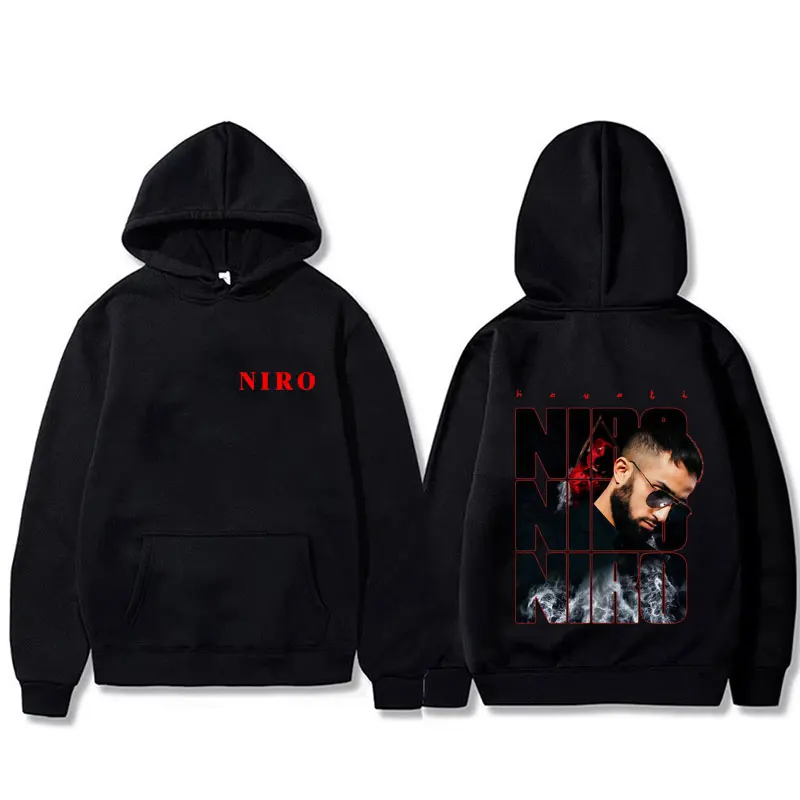 

Rapper Niro OX7 Graphic Print Hoodie Unisex Casual Fleece Cotton Pullover Men Women Hip Hop Fashion Pop Music Hoodies Streetwear