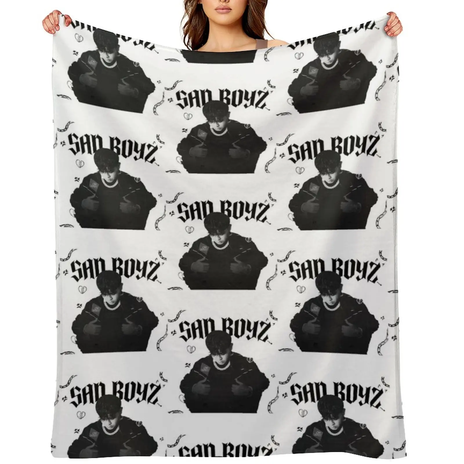 

Junior H Sad Boyz Tour Throw Blanket Sofa funny gift Luxury Designer Flannel Fabric Blankets