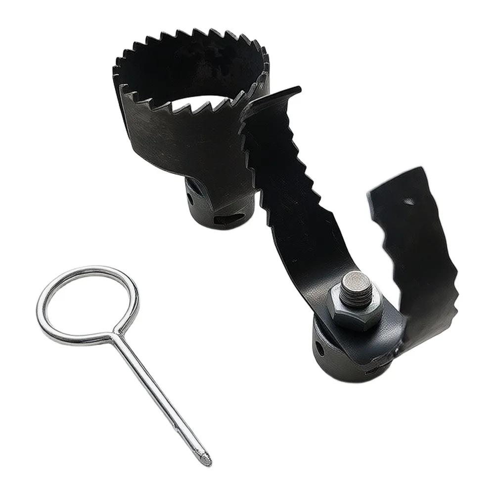 3 Pcs Steel Drain Auger Attachment Set With Wrench For Duty Pipe Cleaning And Clog Removal Power Drill Bits Tool