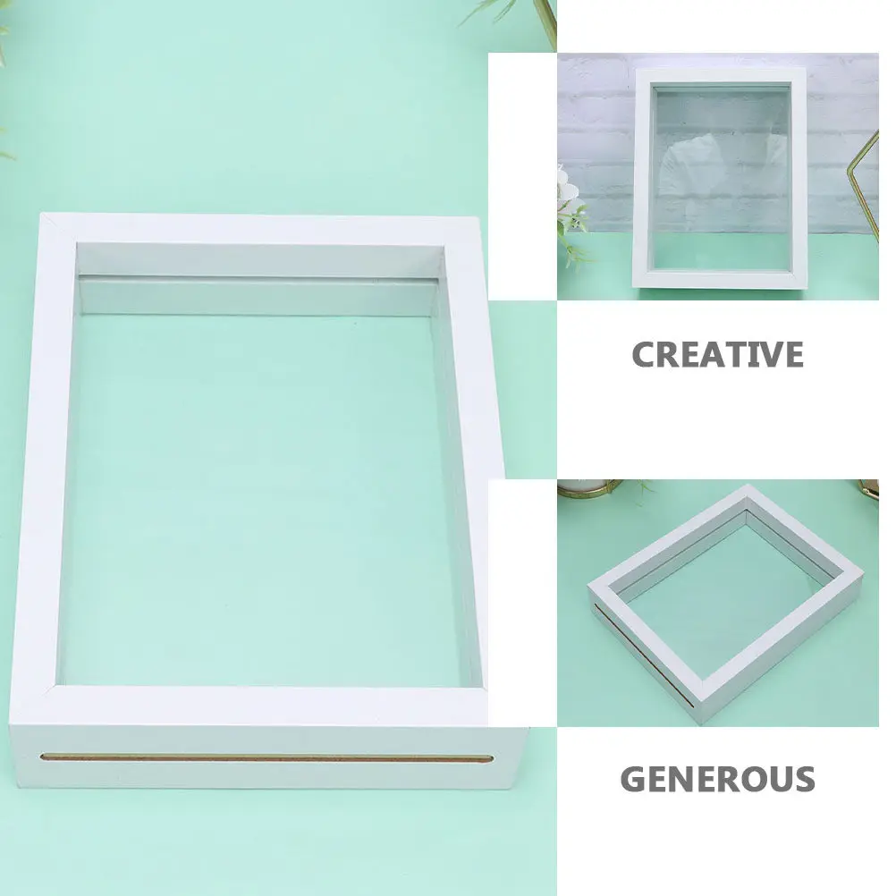Solid Wood Glass Specimen Display Frame DIY Butterfly Plant Dried Flower Photo Display Box Elegant Living Room Desktop