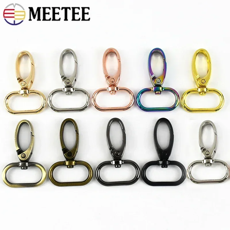 5-50Pcs 25mm Metal Strap Buckle Swivel Lobster Clasp Bag Webbing Snap Hooks Handbag Hanger DIY KeyChain Leather Part Accessories