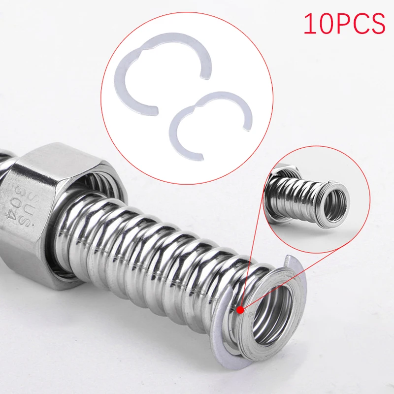 【LM】10pcs Segment Rings Solar Tube Stainless Steel Corrugated Pipe DN16 DN20 DN25 DN32 Union Nut Solar Power Supplies Home DIY