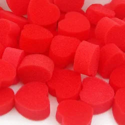 Esponja roja de corazones para trucos de Magia, Bola de esponja de producción, accesorios de Magia, ilusiones de primer plano, accesorios de Mentalismo, 20 unids/lote por paquete