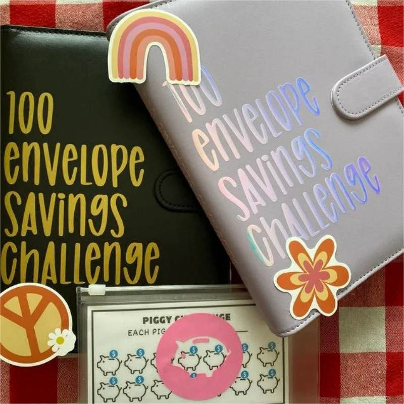 100 Envelope Challenge Binder Notepads / Savings Folders / Loose-leaf Binders  / Money Pockets / Envelopes