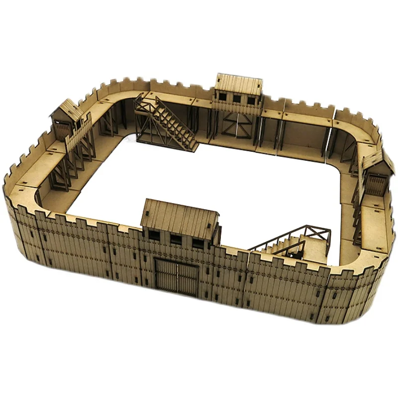 1/72 Fortress Building Assembled Model Legion Camp Wooden DIY Scene Decorations Handmade Gifts