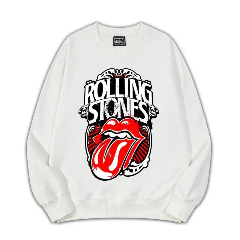 Vintage Heavy Metal Band Punk Rock Clothes Thin Pullover Crew Neck Sweater Men and Women Loose Couple Fashion