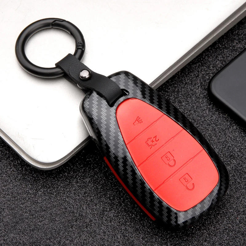 ABS Carbon fiber Car Remote Smart Key Case Cover For chevrolet cruze spark camaro Volt Bolt Trax Malibu Auto Key Shell Accessori