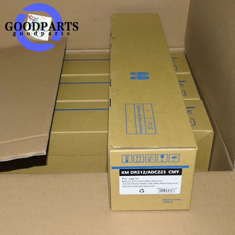 

1 шт. DR512 барабанная установка C224 для Konica Minolta Bizhub C284 C364 C454 C554 C221 C221S C281 C224e C284e C364e C454e комплект CMYK DR-512