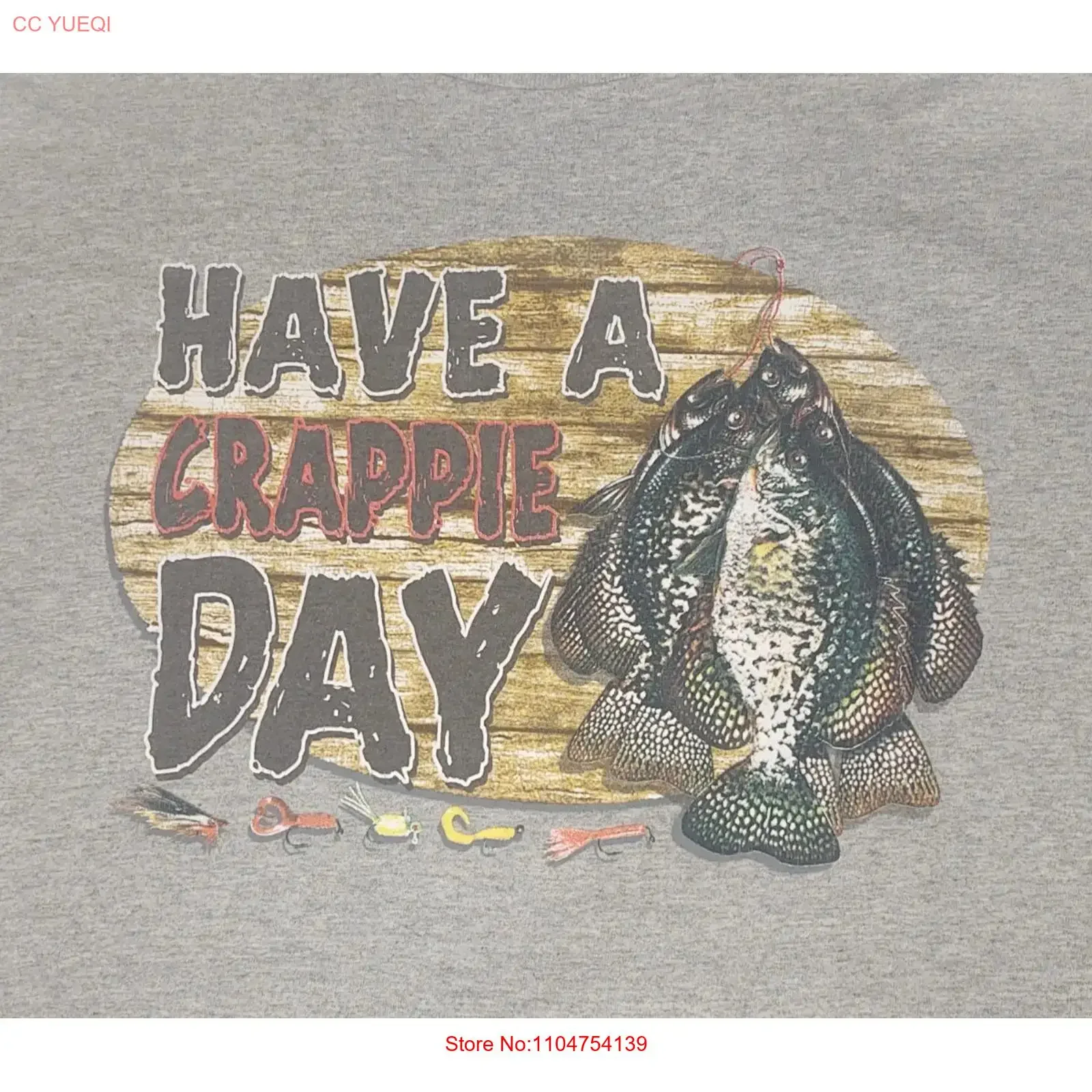 Fishing T Shirt Have a Crappie Day Alstyle AAA Y2K Medium Humor  vintage Washed Slightly Versatile Breathable graphic Stylish