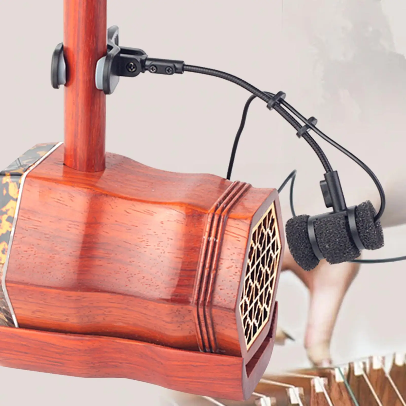 

Зажим для подставки для микрофона флейты, аксессуар, противоударный держатель для микрофона, зажим для микрофона для музыканта Erhu флейты Hulusi