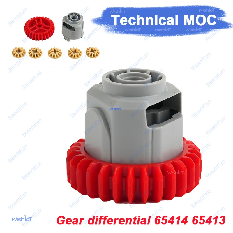 

65414 6589 65413 Комплект дифференциальных шестерен, детали для технической модификации, новые конструкционные элементы для Legoeds MOC, аксессуары для строительных блоков, игрушки
