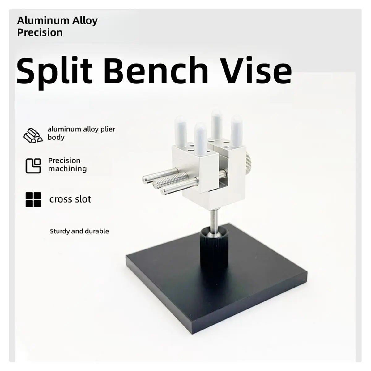 Miniature Vise Table Top Clamp - Small Bench Vice for Hobby Jewelers - Adjustable Aluminum Alloy 360° Rotatable