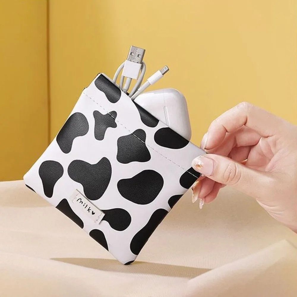 

Cow Picture Makeup Bag New High-quality Mini Sanitary Napkin Storage Bag Coin Purse Girls